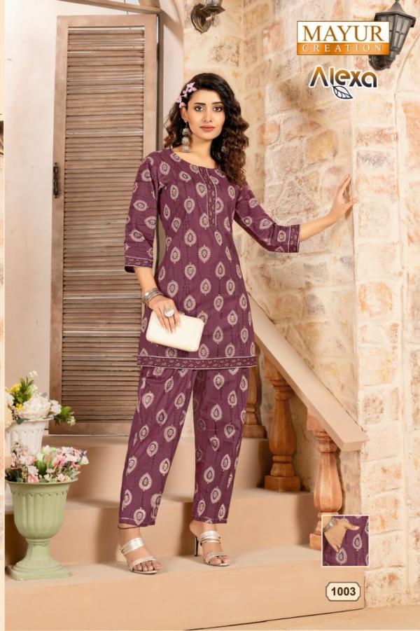 Mayur Alexa Vol 1 Western Wear Top With Pant Collection